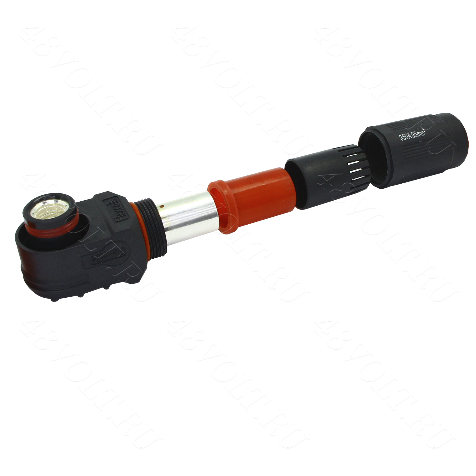 Flexcoils (SurLok) вилка черная 350A (Ф12-95mm2)